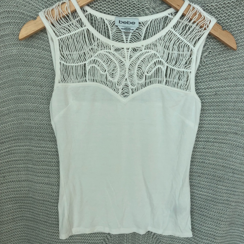 Bebe White Tank